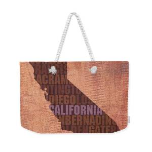 Texas Word Art State Map on Canvas Weekender Tote Bag for Sale by ...