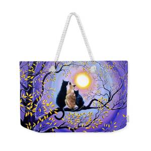 Three Black Cats Under A Full Moon Weekender Tote Bag for Sale by Laura ...