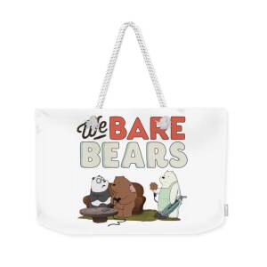 Jual Miniso Tote bag We bare bears shopping bags - White Bear Griz