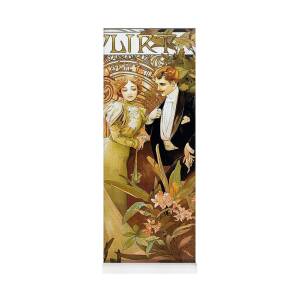 The Four Seasons Yoga Mat for Sale by Alphonse Mucha
