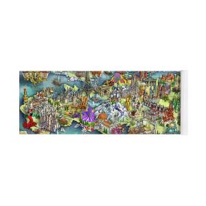 Illustrated Map of London Yoga Mat for Sale by Maria Rabinky
