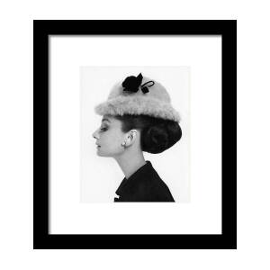 Audrey Hepburn Wearing A Givenchy Hat Photograph by Cecil Beaton