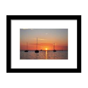 Two Ships Passing in the Night Framed Print by Bill Cannon