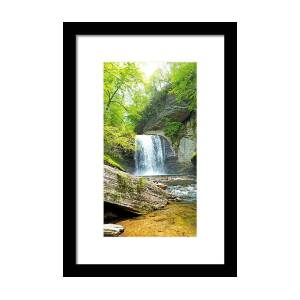 Red House by the Waterfall Framed Print by Duane McCullough