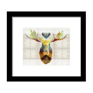 Colorful Moose Art - Confetti - By Sharon Cummings Framed Print by ...