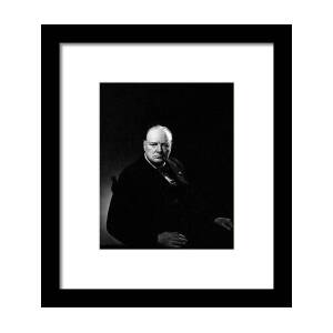 Portrait Of Winston Churchill Framed Print by Edward Steichen Portrait Of Winston Churchill Framed Print by Edward Steichen
