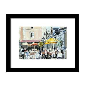 Cafe Terrace Arles Framed Print by Vincent van Gogh