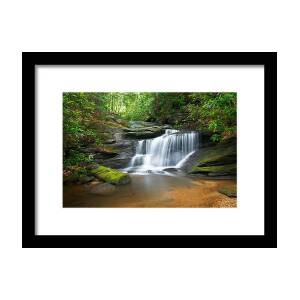 Autumn At Dry Falls - Highlands Nc Waterfalls Framed Print by Dave Allen
