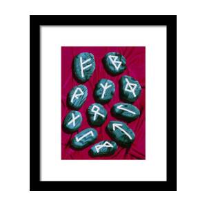 Artwork Of Rune Stones Used For Fortune Telling Art Print by Victor Habbick  Visions - Science Photo Gallery