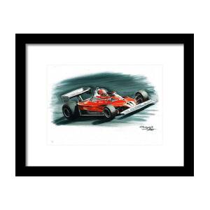 Niki Lauda vs James Hunt Framed Print by Artem Oleynik