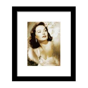 Gene Tierney, Vintage Actress Framed Print by John Springfield