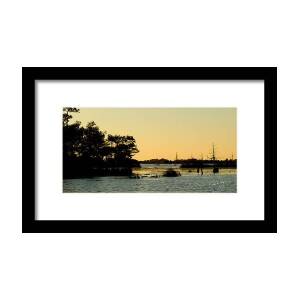 Mississippi River Delta at Dawn Framed Print by Paul Gaj