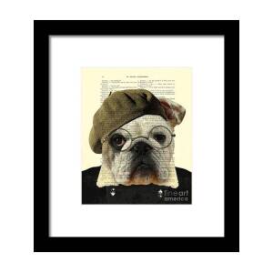 Boston Terrier With Wings And Red Crown Vintage Illustration Collage ...