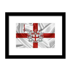 City of London - Coat of Arms over Flag Photograph by Serge Averbukh -  Mobile Prints