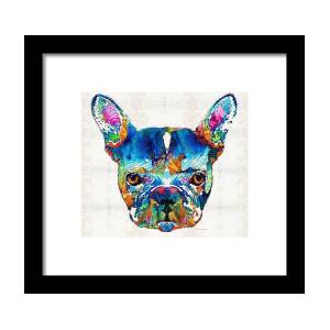 Rainbow Bridge Poem With Colorful Paw Print by Sharon Cummings Framed ...
