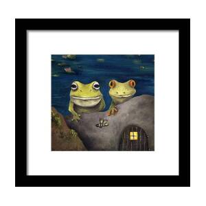 Frogland Framed Print by Leah Saulnier The Painting Maniac