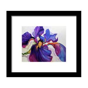 Purple Iris Wildflower Framed Print by Marcia Baldwin