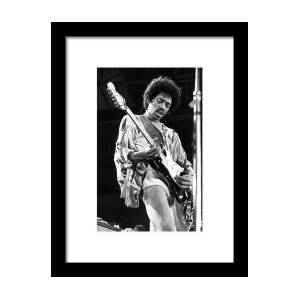 Jimi Hendrix Smoking 1967 Framed Print by Chris Walter