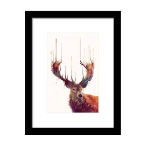 Stags // Strong Framed Print by Amy Hamilton