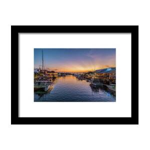 Shem Creek Sunset - Charleston Sc Framed Print by Drew Castelhano