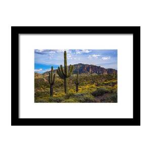Church at the Superstition Mountains Arizona Framed Print by Dave Dilli