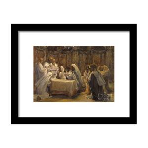 Christ walking on the Sea of Galilee Framed Print by English School