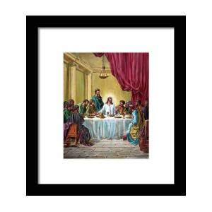 Jesus Nailed to the Cross Framed Print by John Lautermilch