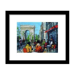 LA ROTONDE PARIS modern impressionist palette knife oil painting Framed ...