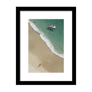 Two Blue Starfish On Tropical Beach Framed Print by Lulu