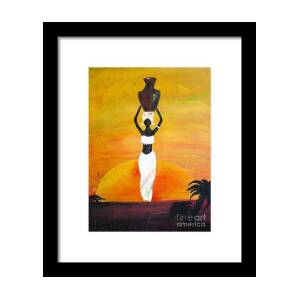 African woman art Canvas Print / Canvas Art by Ingrida - Pixels