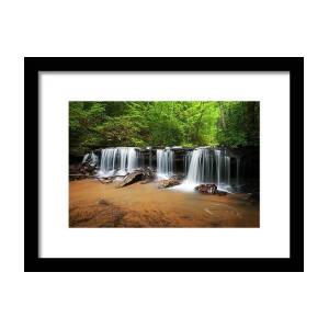 Carrick Creek Falls - Table Rock State Park SC Framed Print by Dave Allen