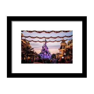 Castle in Disneyland, Paris at sunset. Greeting Card by Kristian Sekulic