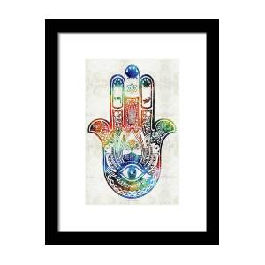Native American Blessing - Healing Hand Symbol - Sharon Cummings Framed ...