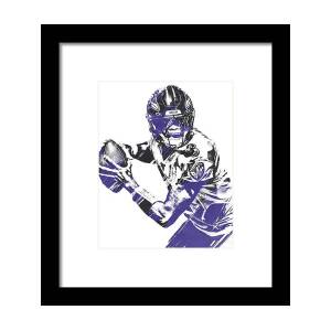 Lamar Jackson Baltimore Ravens Watercolor Strokes Pixel Art 2