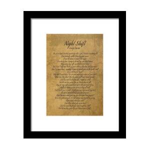 Night Shift by Lucy Dacus Vintage Song Lyrics on Parchment Greeting Card