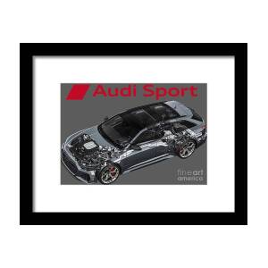 Audi Sport Quattro RS 001. Cutaway automotive art #3 Framed Print