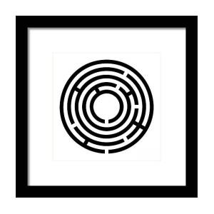 Small black circular maze, radial labyrinth Weekender Tote Bag by Peter  Hermes Furian - Pixels