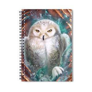Copper White Tiger Spiral Notebook for Sale by Sandi Baker