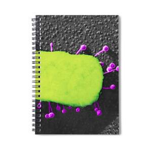 T-bacteriophages and e-coli Spiral Notebook for Sale by Eye Of Science