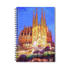 Sagrada Familia and Park Barcelona Spiral Notebook for Sale by Jane Small