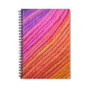 Knitting Hobbies Series. Rainbow Yarn Abstract 2 Spiral Notebook