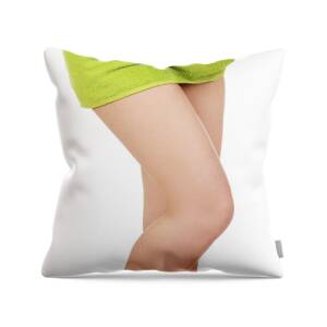 Perfect female legs. #3 Throw Pillow by Piotr Marcinski - Fine Art America