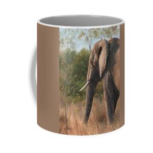 African Elephant Coffee Mug for Sale by David Stribbling