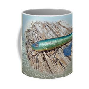 Anniversary Greeting Card - Vintage Saltwater Fishing Lure Coffee Mug by Carol  Senske - Pixels
