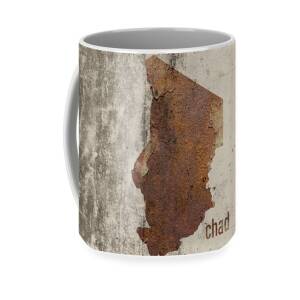 Togo Map Rusty Cement Country Shape Series Coffee Mug by Design Turnpike -  Pixels