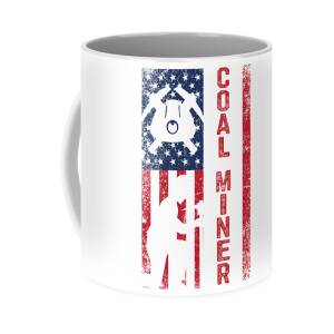 American Coal Miner Flag Gift Coffee Mug 