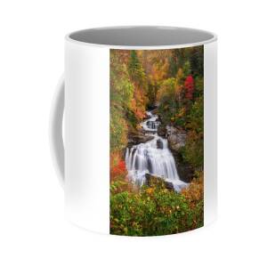11 oz Waterfall Coffee Mug • Cascading Water Autumn Foliage Dishwasher Safe 