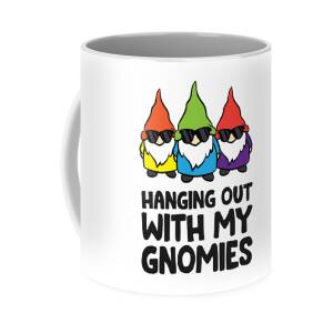 Chillin With My Gnome Coffe Mug, Christmas Gift Funny Coffee Cup