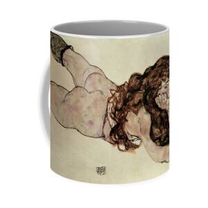 Seated Woman with Bent Knee Egon Schiele Ideal Gift Coffee/Tea Mug Fine Art Mug/Cup