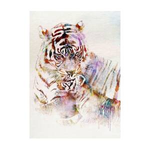 Tiger Head watercolor Greeting Card for Sale by Marian Voicu